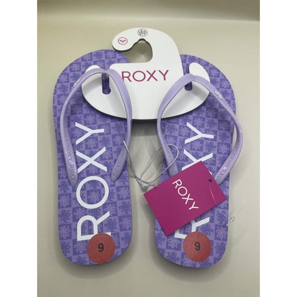 Roxy Women's Flip Flops Beach Sandals Size 6 Purple